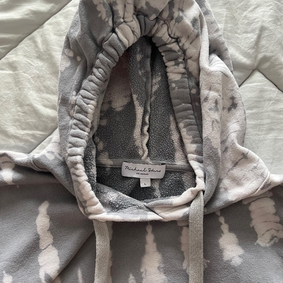 Michael Stars Ash and Ivory Hoodie - Picture 2 of 3